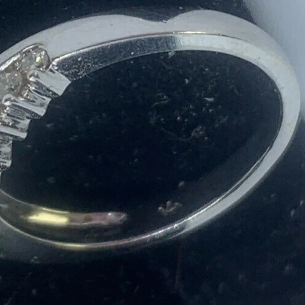 14k White Gold Diamond Bridal Set ****NO CENTER STONE*** Size 7 - Picture 9 of 10